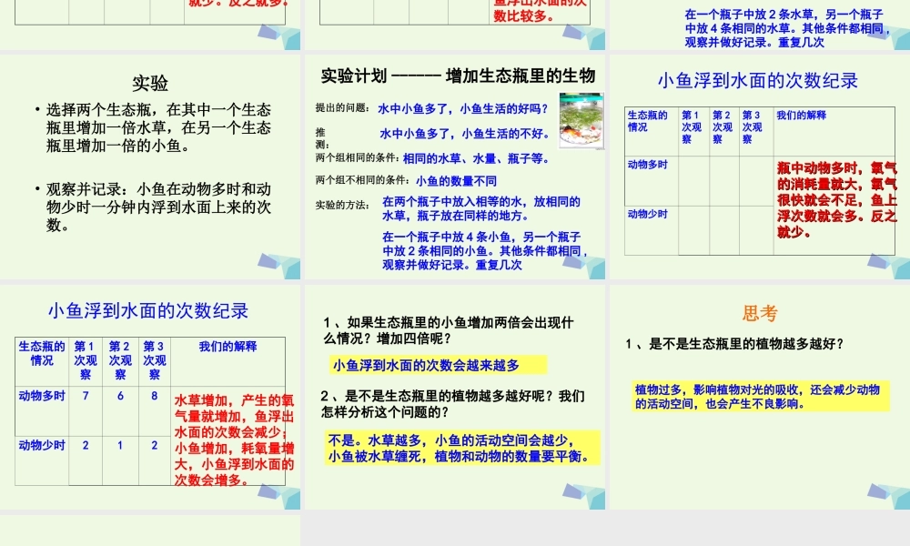 五年级科学上册 1.7 改变生态瓶课件1 教科版-教科版小学五年级上册自然科学课件