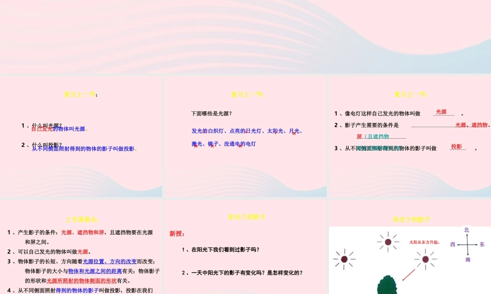 五年级科学上册 2.2《阳光下的影子》课件（4） 教科版-教科版小学五年级上册自然科学课件