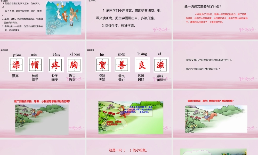 二年级语文下册 课文1 4 耳朵上的绿星星课件 西师大版-西师大版小学二年级下册语文课件