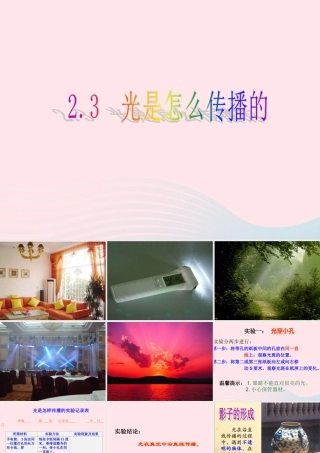 五年级科学上册 2.3《光是怎样传播的》课件（4） 教科版-教科版小学五年级上册自然科学课件