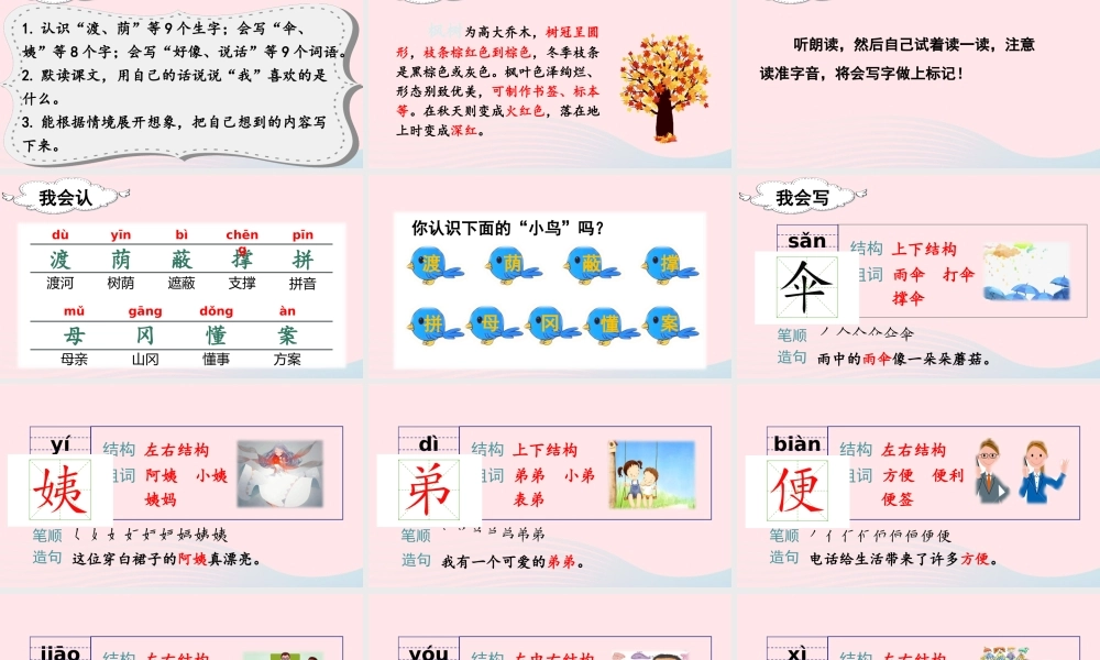 二年级语文下册 课文（三）9《枫树上的喜鹊》教学课件 新人教版-新人教版小学二年级下册语文课件