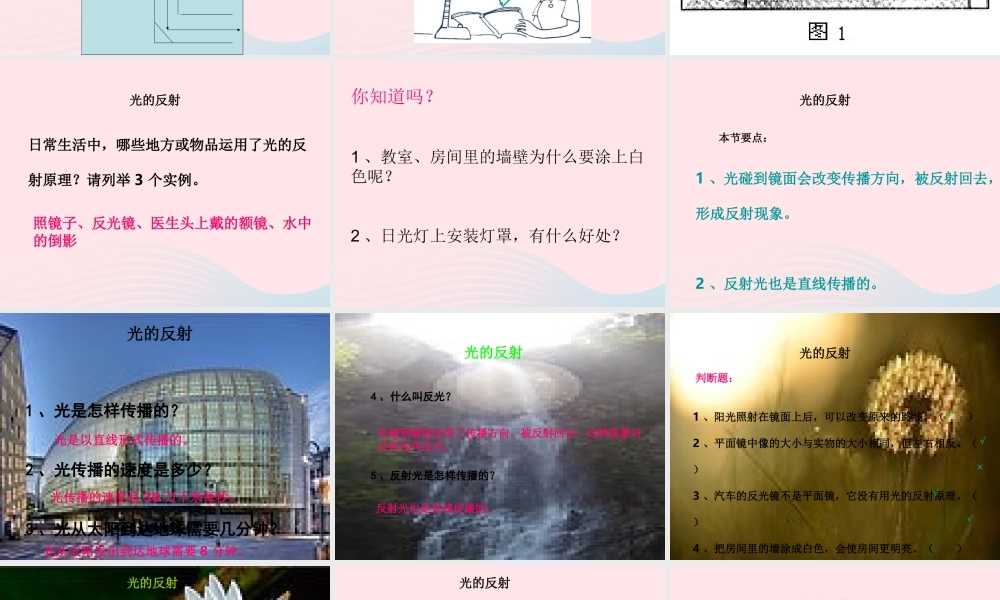 五年级科学上册 2.4《光的反射》课件（2） 教科版-教科版小学五年级上册自然科学课件