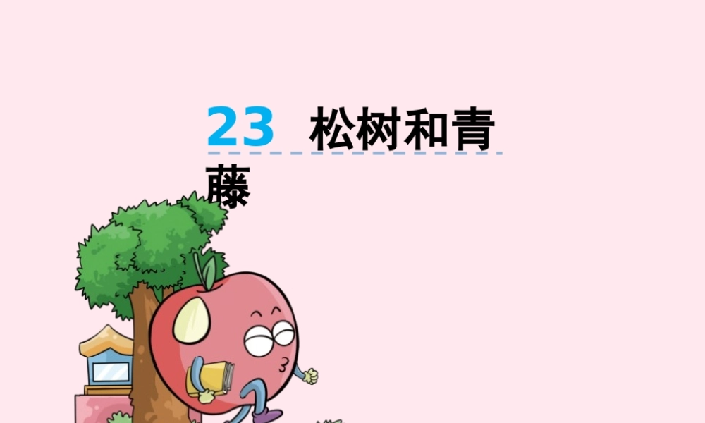 二年级语文下册 第九单元 第23课《松树和青藤》课件 湘教版-湘教版小学二年级下册语文课件