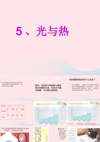 五年级科学上册 2.5《光与热》课件（1） 教科版-教科版小学五年级上册自然科学课件