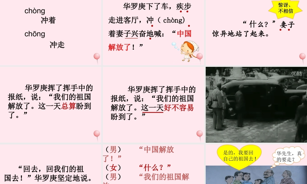 二年级语文下册 第六单元 第22课《回自己的祖国去》课件1 语文S版-语文S版小学二年级下册语文课件