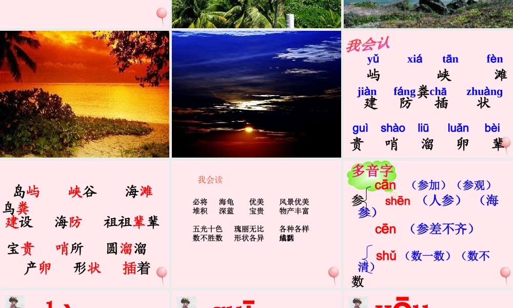 二年级语文下册 第六单元 第25课《可爱的西沙群岛》课件3 语文S版-语文S版小学二年级下册语文课件