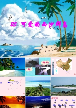 二年级语文下册 第六单元 第25课《可爱的西沙群岛》课件3 语文S版-语文S版小学二年级下册语文课件
