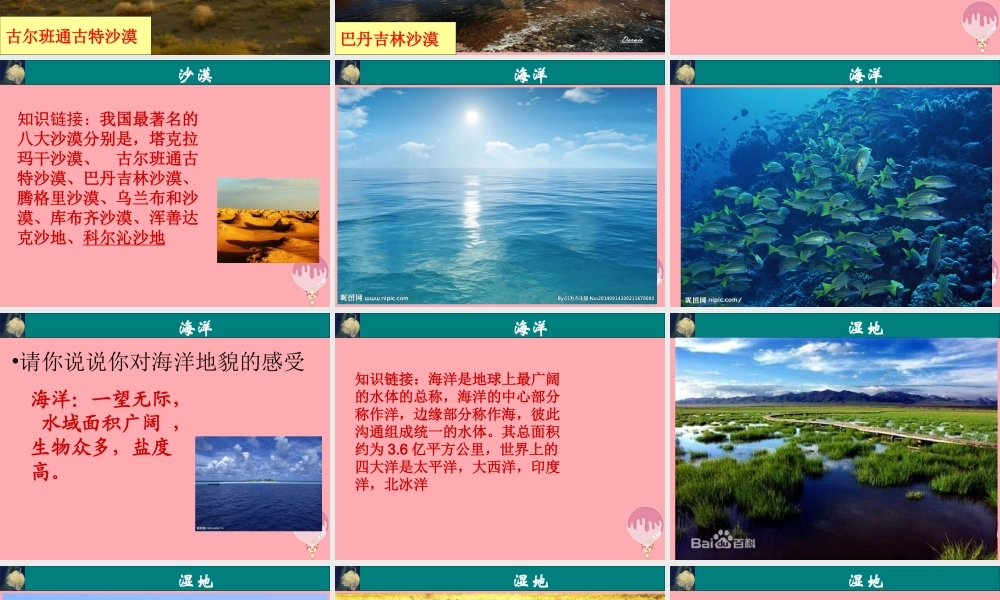 五年级科学上册 3.2 风光无限的地貌课件2 湘教版-湘教版小学五年级上册自然科学课件