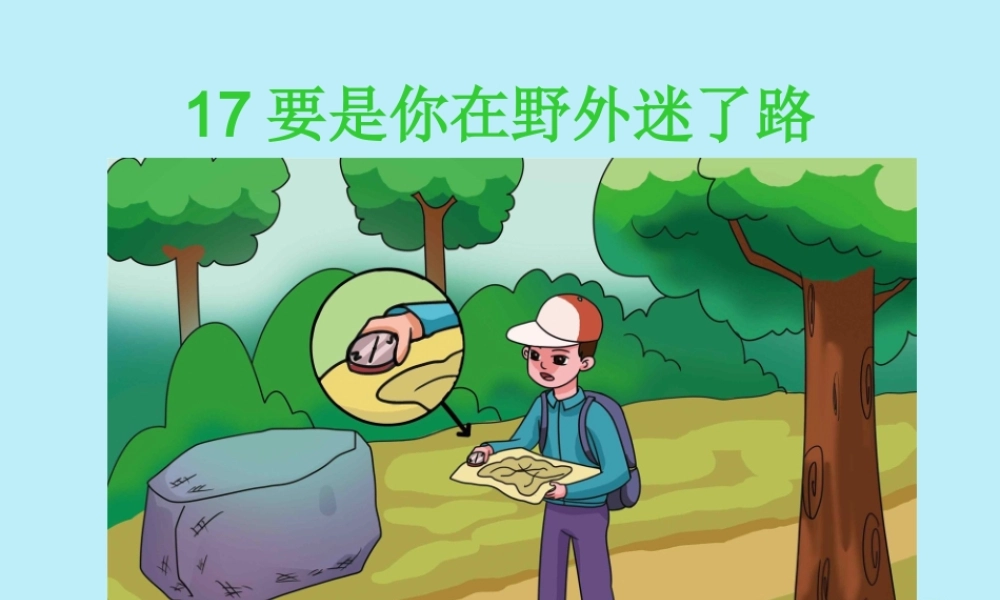 二年级语文下册 第六单元 课文5 17 要是你在野外迷了路教学课件 新人教版-新人教版小学二年级下册语文课件