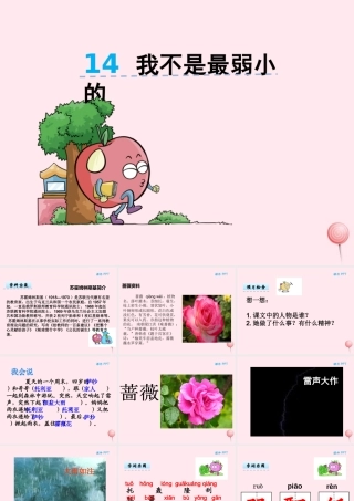 二年级语文下册 第七单元 第14课《我不是最弱小的》课件 湘教版-湘教版小学二年级下册语文课件