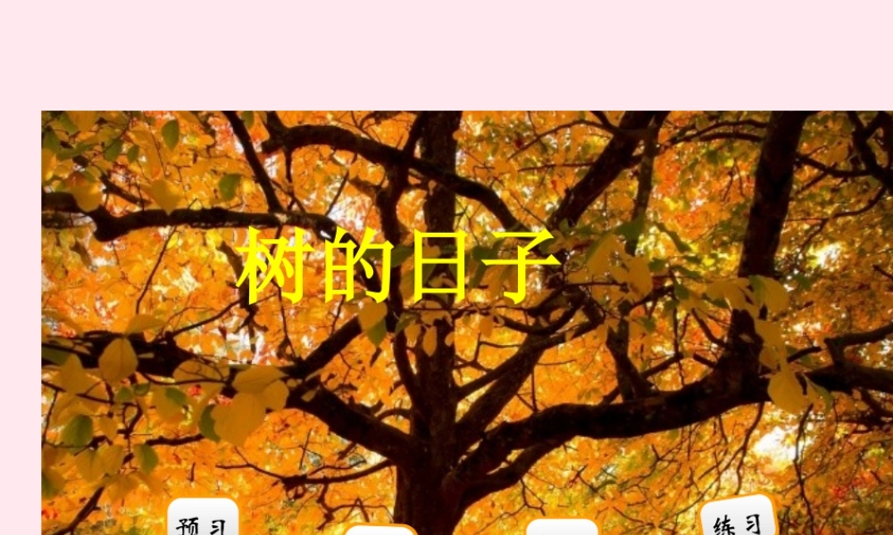 二年级语文下册 阅读七 第14课《树的日子》课件 教科版-教科版小学二年级下册语文课件