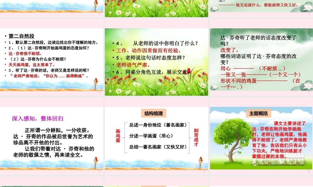 二年级语文下册 阅读三《画鸡蛋》课件 教科版-教科版小学二年级下册语文课件