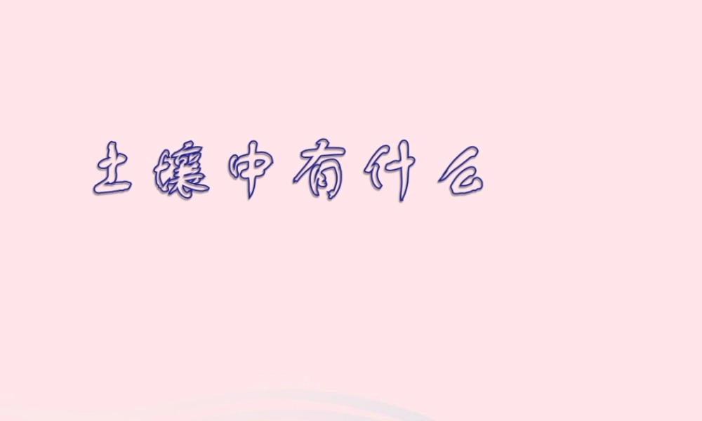 五年级科学上册 3.4《土壤中有什么》课件（1） 教科版-教科版小学五年级上册自然科学课件