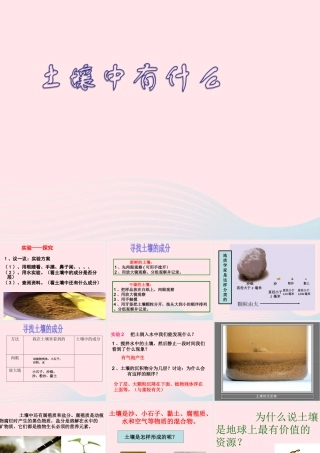 五年级科学上册 3.4《土壤中有什么》课件（1） 教科版-教科版小学五年级上册自然科学课件