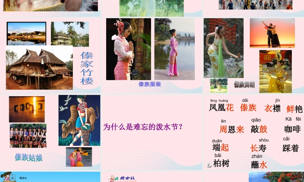 二年级语文下册 课文3 第8课《难忘的泼水节》课件 鄂教版-鄂教版小学二年级下册语文课件