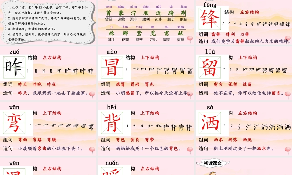 二年级语文下册 课文2 5 雷锋叔叔，你在哪里课堂教学课件 新人教版-新人教版小学二年级下册语文课件