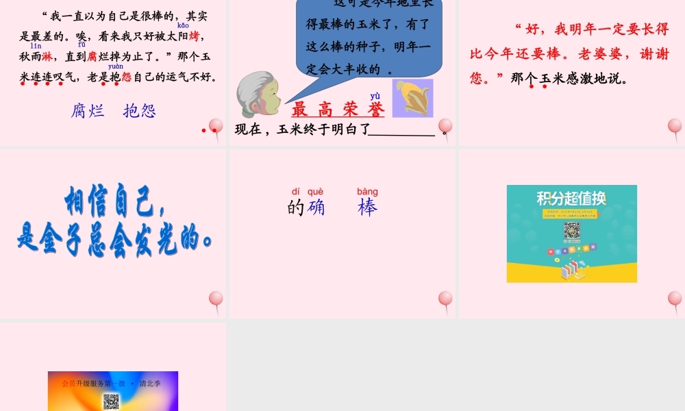 二年级语文下册 课文5 第14课《最后的玉米》课件 鄂教版-鄂教版小学二年级下册语文课件