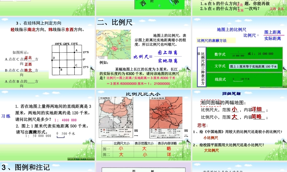 五年级科学上册 3.5 地图课件1 湘教版-湘教版小学五年级上册自然科学课件