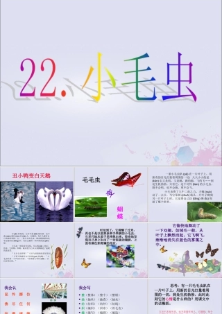 二年级语文下册 第七单元 课文6 22 小毛虫教学课件 新人教版-新人教版小学二年级下册语文课件