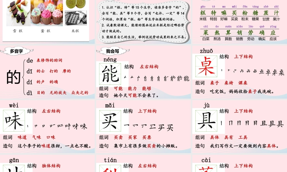 二年级语文下册 课文2 6 千人糕课堂教学课件 新人教版-新人教版小学二年级下册语文课件