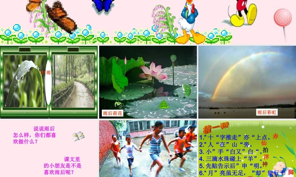 二年级语文下册 第三单元 第9课《雨后》课件2 语文S版-语文S版小学二年级下册语文课件