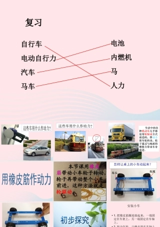 五年级科学上册 4.2《用橡皮筋作动力》课件（1） 教科版-教科版小学五年级上册自然科学课件