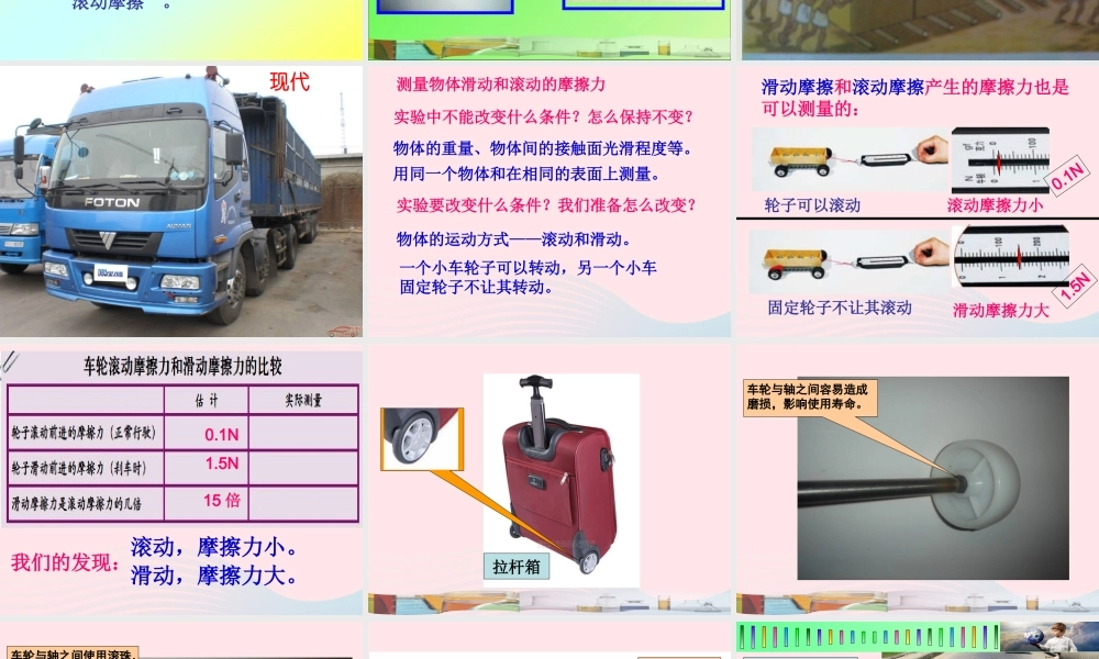 五年级科学上册 4.6《滑动与滚动》课件（1） 教科版-教科版小学五年级上册自然科学课件