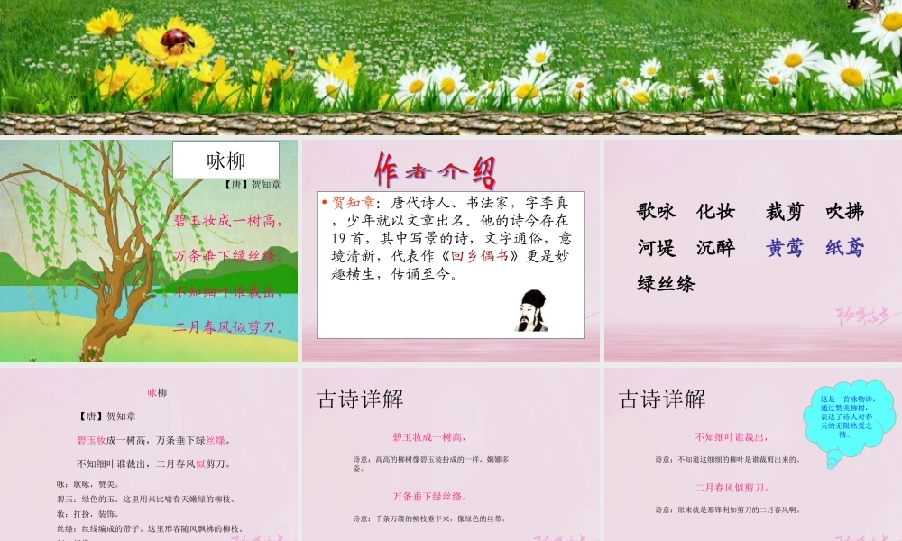 二年级语文下册 课文2 10 春日诗两首教学课件 西师大版-西师大版小学二年级下册语文课件