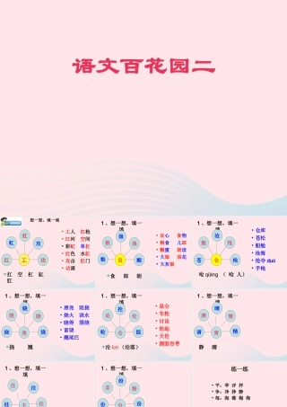 二年级语文下册《语文百花园二》课件 语文S版-语文S版小学二年级下册语文课件