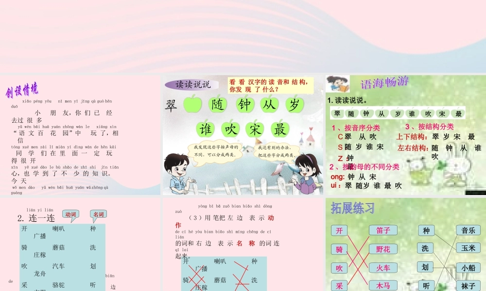 二年级语文下册《语文百花园五》课件1 语文S版-语文S版小学二年级下册语文课件