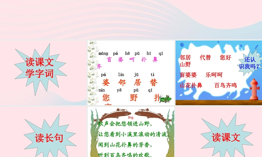 二年级语文下册 第四单元 第12课《送给盲婆婆的蝈蝈儿》课件 冀教版-冀教版小学二年级下册语文课件