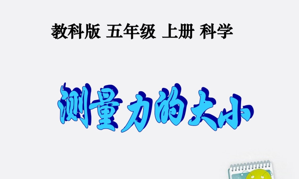 五年级科学上册 测量力的大小 2课件 教科版