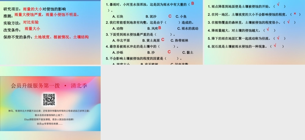 五年级科学上册 地球表面及其变化 5雨水对土地的侵蚀课件 教科版-教科版小学五年级上册自然科学课件