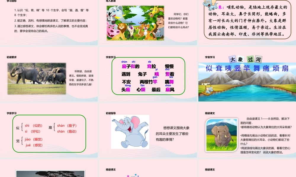 二年级语文下册 课文6 19《大象的耳朵》教学课件1 新人教版-新人教版小学二年级下册语文课件