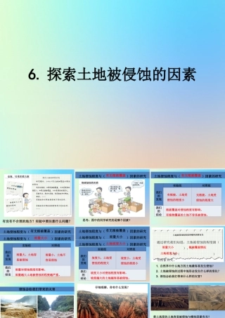 五年级科学上册 地球表面及其变化 6探索土地被侵蚀的因素课件 教科版-教科版小学五年级上册自然科学课件