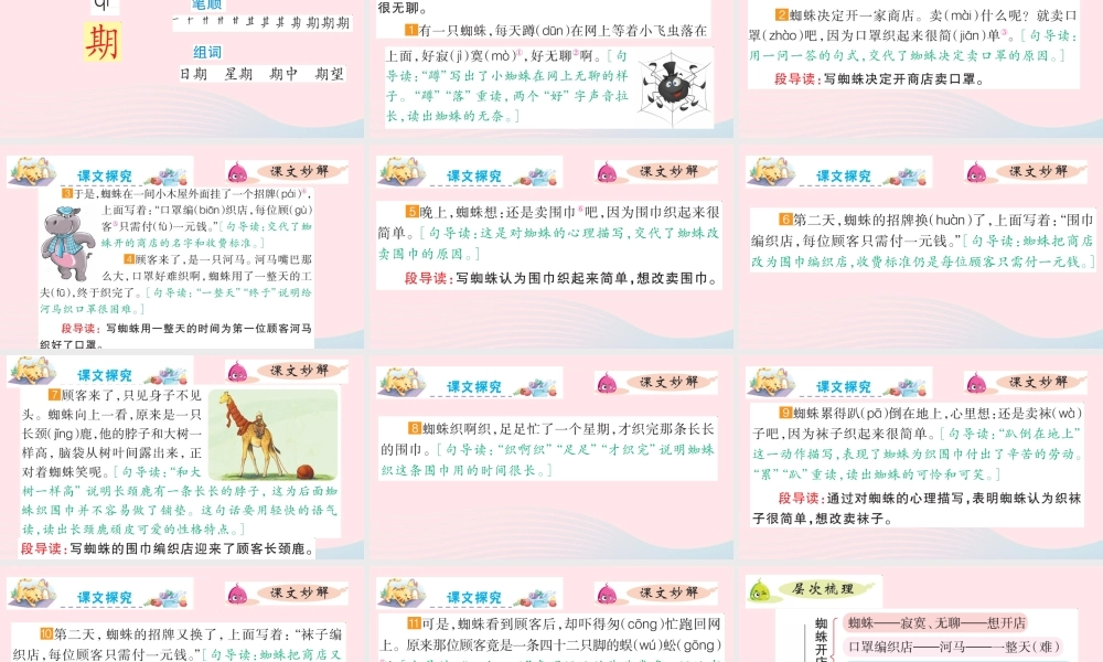二年级语文下册 课文6 20 蜘蛛开店课件 新人教版-新人教版小学二年级下册语文课件