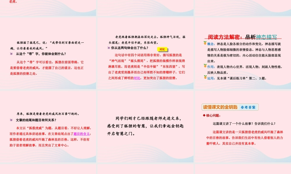 二年级语文下册 课文2 第7课《狐假虎威》（第2课时）课件 苏教版-苏教版小学二年级下册语文课件