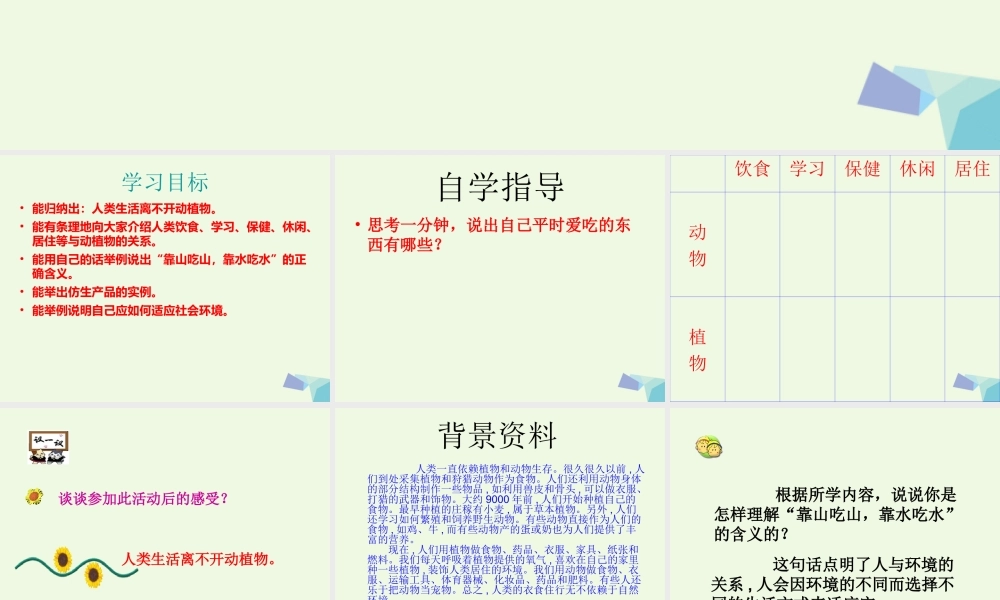 五年级科学上册 第10课 人对环境的需求课件2 冀教版-冀教版小学五年级上册自然科学课件