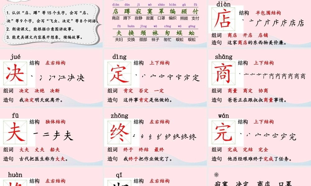 二年级语文下册 课文6 20 蜘蛛开店课堂教学课件 新人教版-新人教版小学二年级下册语文课件
