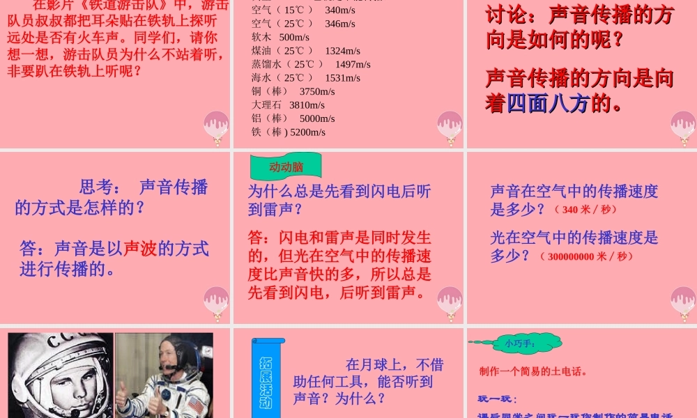 五年级科学上册 第11课 谁能传播声音课件1 青岛版-青岛版小学五年级上册自然科学课件