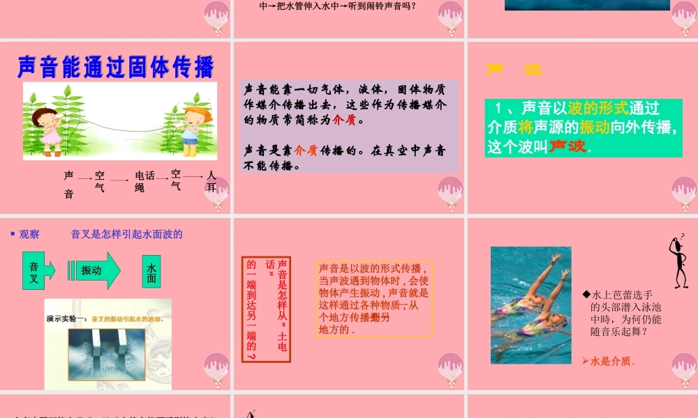 五年级科学上册 第11课 谁能传播声音课件2 青岛版-青岛版小学五年级上册自然科学课件