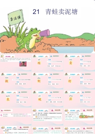 二年级语文下册 课文6 21 青蛙卖泥塘课件 新人教版-新人教版小学二年级下册语文课件