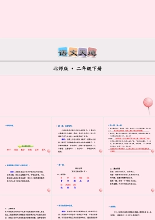 二年级语文下册《语文天地三》课件 北师大版-北师大版小学二年级下册语文课件