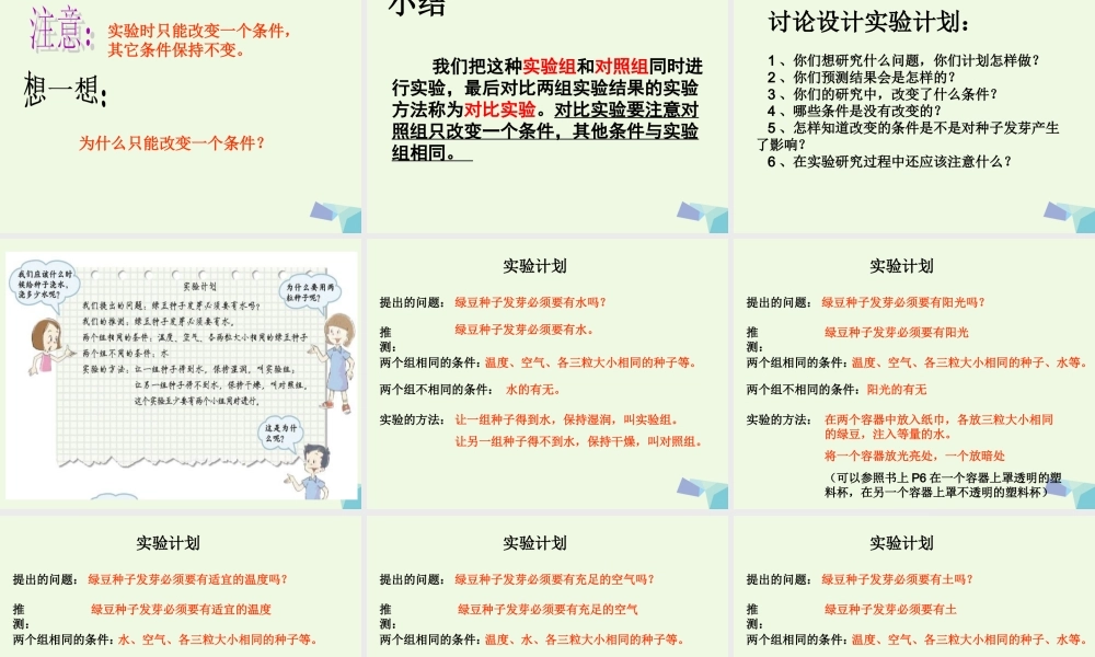 五年级科学上册 1.1 种子发芽实验（一）课件4 教科版-教科版小学五年级上册自然科学课件