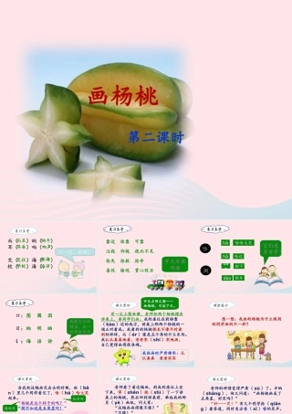 二年级语文下册 课文4 13《画杨桃》（第2课时）课件 新人教版-新人教版小学二年级下册语文课件