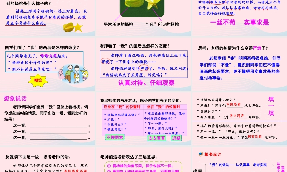 二年级语文下册 课文4 13《画杨桃》教学课件 新人教版-新人教版小学二年级下册语文课件