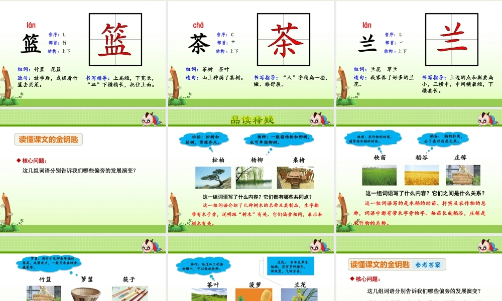 二年级语文下册 识字（一）《识字3》课件 苏教版-苏教版小学二年级下册语文课件