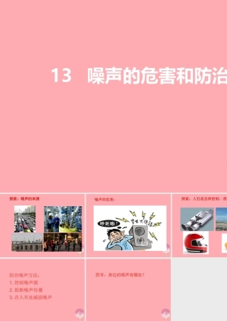 五年级科学上册 第13课 噪声的危害与防治课件2 青岛版-青岛版小学五年级上册自然科学课件