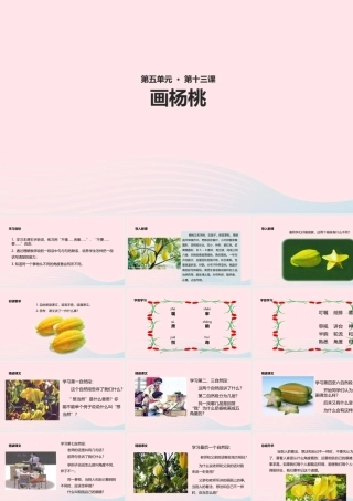 二年级语文下册 课文4 13《画杨桃》课件 新人教版-新人教版小学二年级下册语文课件