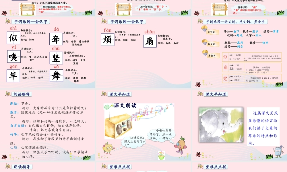 二年级语文下册 课文6 第19课《大象的耳朵》课件 新人教版-新人教版小学二年级下册语文课件